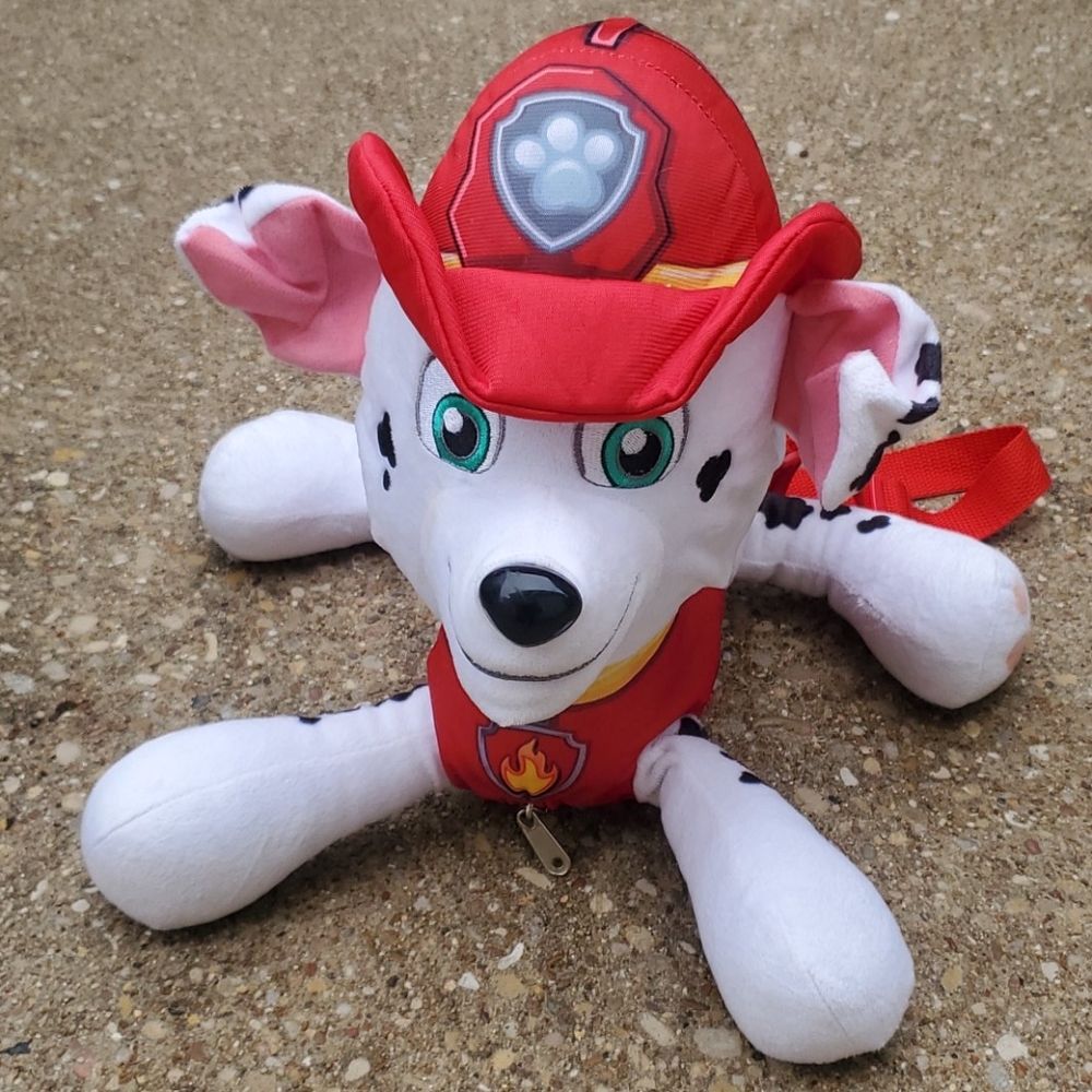 Paw Patrol Marshall Fire Dog Plush Backpack NWOT